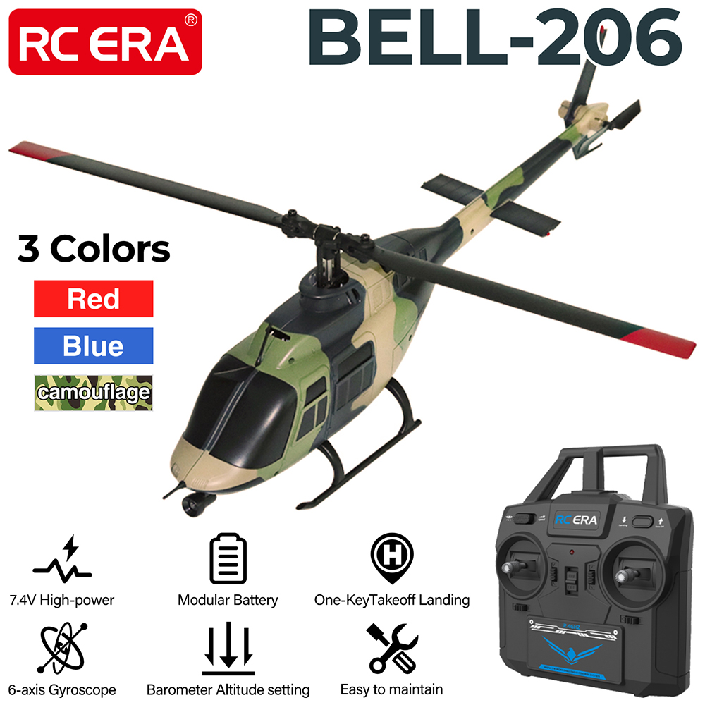Rc Helicopter Nitro - RC ERA RC Helicóptero 1:33 Bell-206